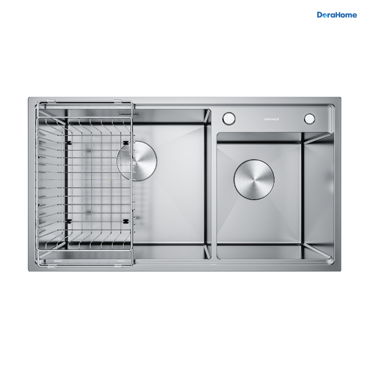 Chậu rửa chén 2 hố Inox GRANDX GX8648DS